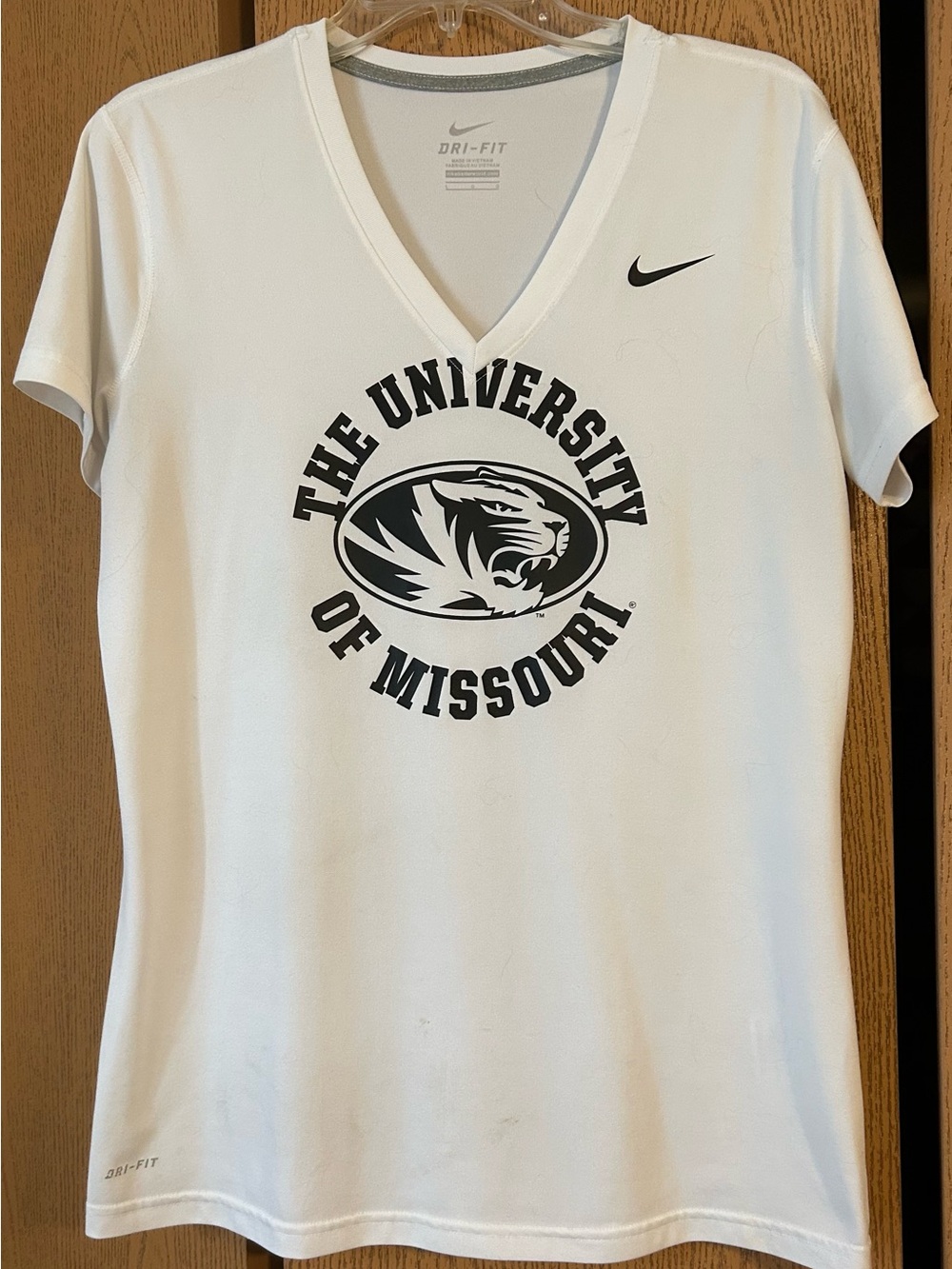 Nike White V-Neck University of Missouri Graphic Tee